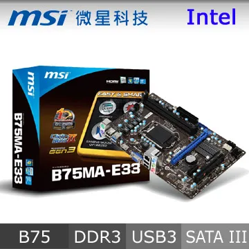 

motherboard for MSI B75MA-E33 LGA 1155 DDR3 for i3 i5 i7 cpu 32GB USB3.0 SATA3 Z77 Desktop motherboard