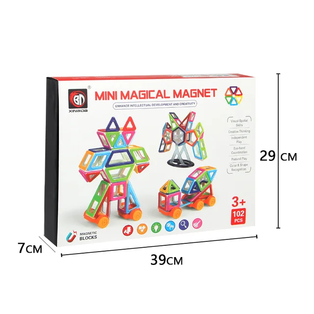 US $38.22 BD Magnetic buildingblockpuzzle toys for kidsPlaymager toy building blocks brick with magnet for