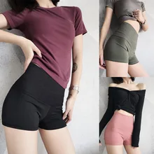 Лидер продаж, шорты с высокой талией, женские спортивные шорты для фитнеса, йоги, впитывающие влагу, шорты для бега в спортзале, DO2