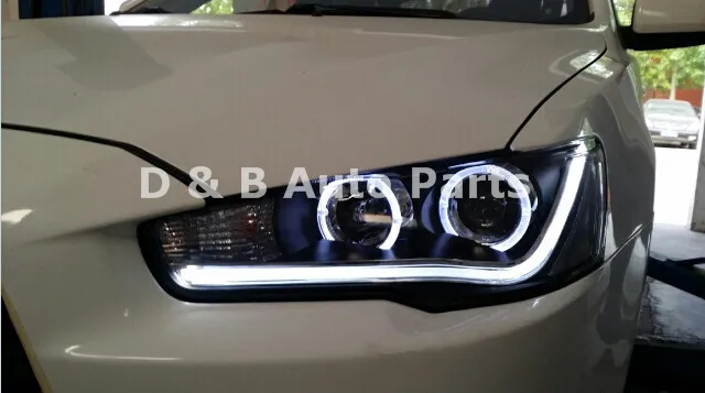 1pair high quality led headlight led front light turn mitsubishi lancer front light
