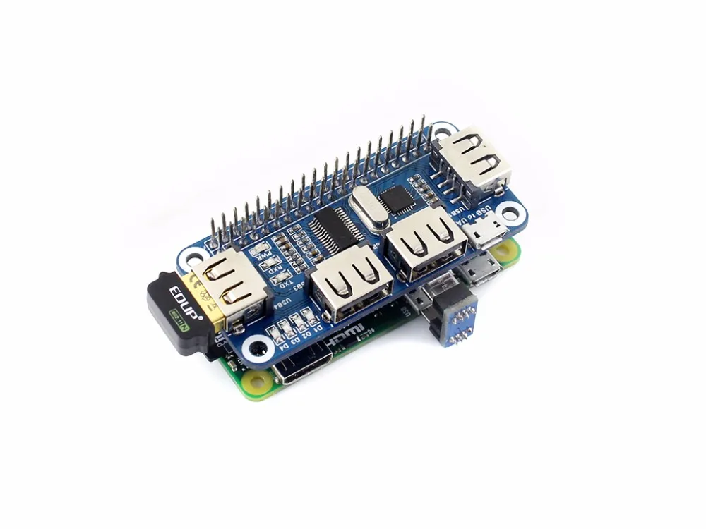 

USB HUB HAT for Raspberry Pi USB to UART converter for easy serial communication can work with various versions of the Pi
