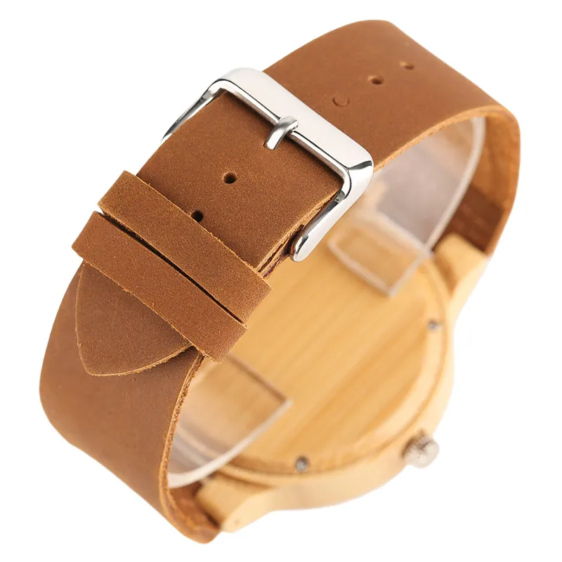 Casual Men Women Nature Wood Wristwatches Simple Bamboo Sliced Pattern Genuine Leather Strap Minimalist Wooden Watch Clock Gifts (19)