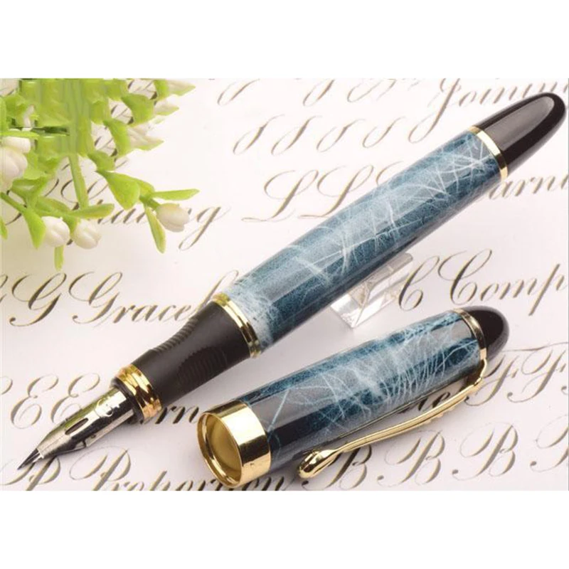 

Golden Modification Fountain Pen Flexy G Nib Flower body English Calligraphy Pen For Learn Circular body Painting