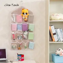 1 шт., подвесной органайзер для гардероба, 16 Карманов, прозрачный подвесной мешок, носки, бюстгальтер, вешалка для нижнего белья, органайзер для хранения, подвесные сумки для двери