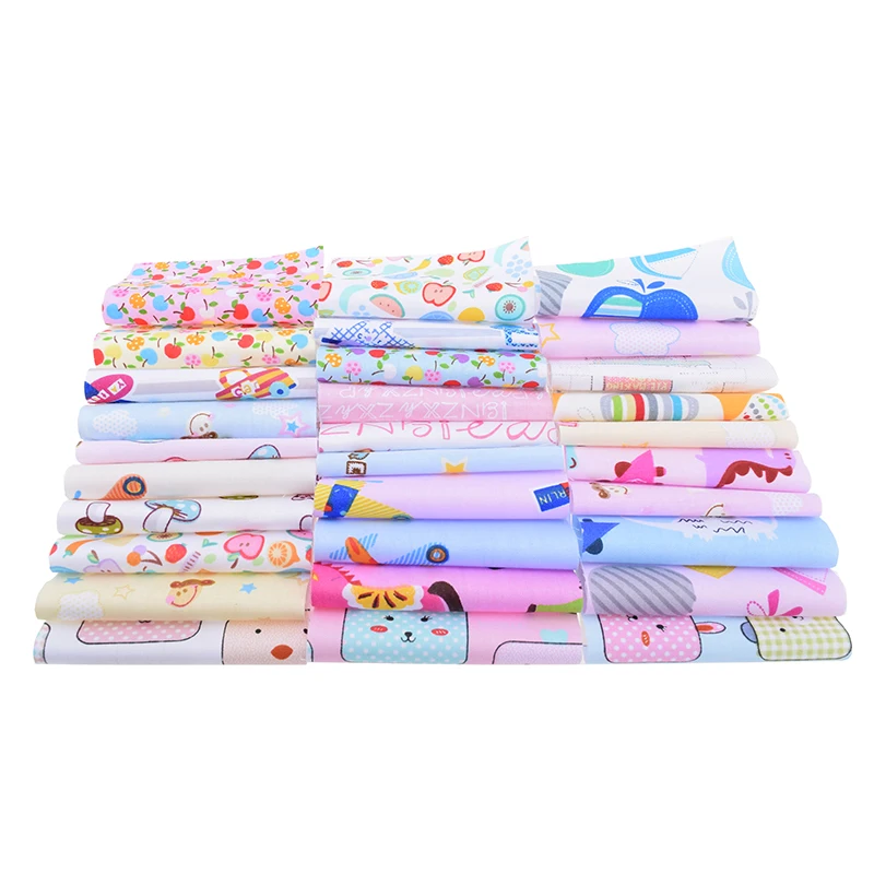 

30Pcs/Lot 10x10cm Random Color Print Twill Cotton Fabric Bundle/Patchwork For DIY Quilting Sheet Pillow Sewing Materials