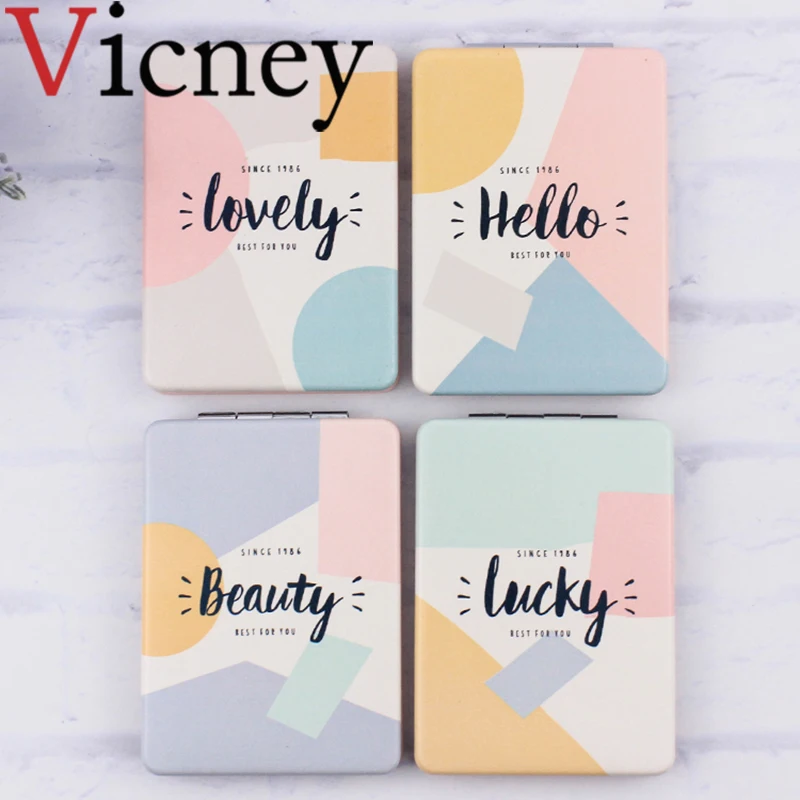 

Vicney 2019 New Girl Mini Pocket Makeup Mirror Cosmetic Compact Mirrors Portable Double Dual Sides Cosmetic Makeup Mirrors
