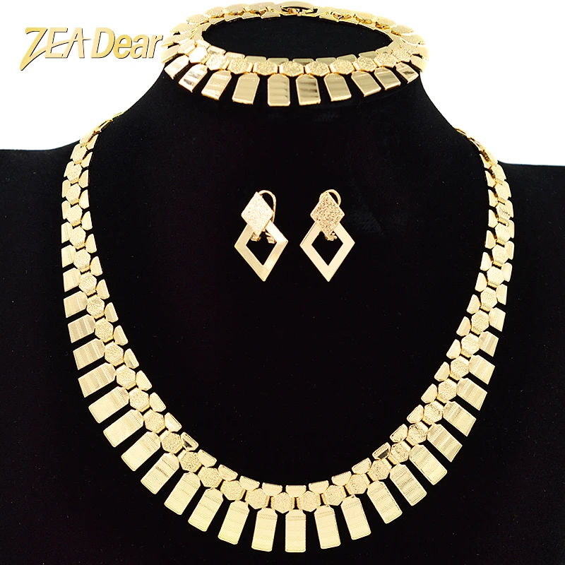 

ZEADear Jewelry Trendy Jewelry Set Big Collar Jewelry Set For Women Necklace Earrings Bracelet Set For Party Jewelry Findings