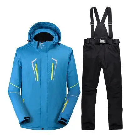 Зимние уличные лыжные костюмы, мужские снежные и Двойные лыжные ветрозащитные водонепроницаемые теплые уплотненные новые лыжные костюмы - Цвет: color14