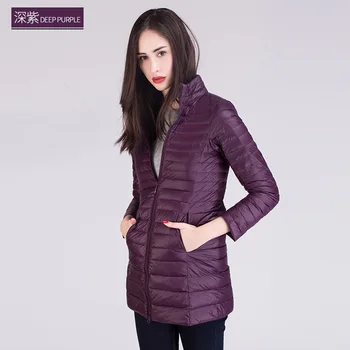 

Down Parka Famous Brand Designer Winter Jacket Women Long White Duck Down Jacket Outwear Ultralight Hooded Thin Coat