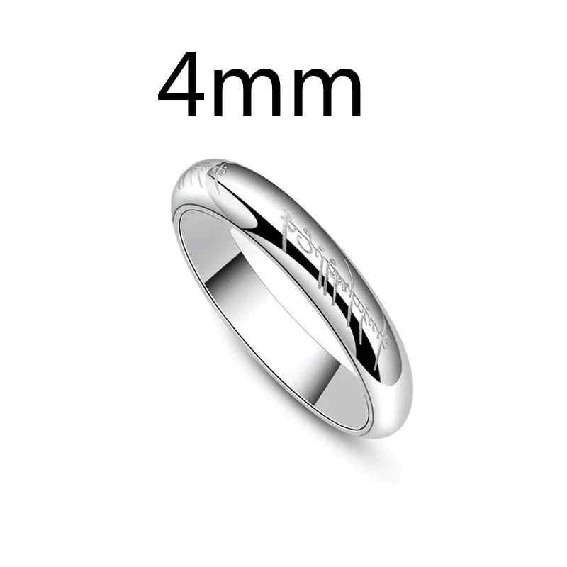 ELSEMODE, 4 мм,, новинка, нержавеющая сталь, одно кольцо силы, Властелин одного, кольцо для влюбленных женщин и мужчин, модное ювелирное изделие - Цвет основного камня: 4mm