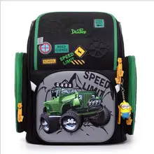 Delune Schultaschen Kinder Belastung Reduziert Schule Rucksäcke Nylon Material 3D Auto Druck Orthopädische Rucksack Für Jungen