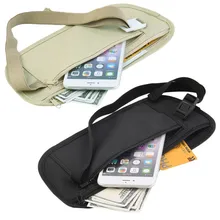1pc Travel Storage Bag Money Security Purse Waist Pack PurseMoney Coin Cards Passport Waist Belt Tickets Bag Pouch
