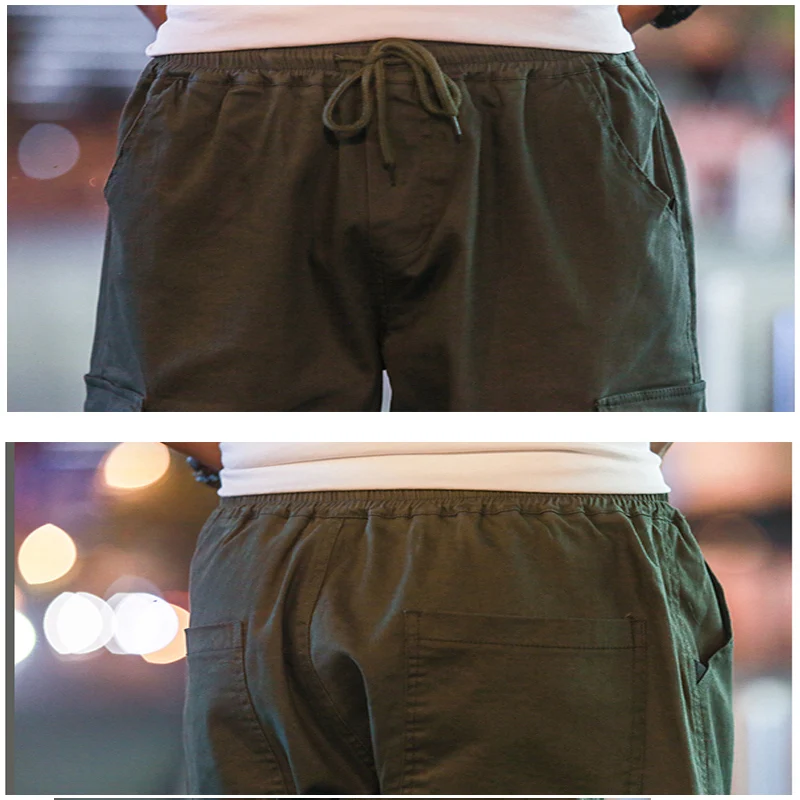 Новейшие весенние мужские брюки-карго с несколькими карманами, штаны-шаровары с эластичной резинкой на талии, повседневные брюки в стиле хип-хоп, мужские брюки-джоггеры, Прямая поставка ABZ159