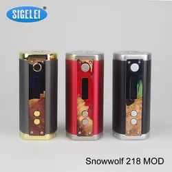 100% Оригинал Sigelei Snowwolf 218 Mod 0,1-3.0ohm 10 Вт-218 Вт TC Mod Snowwolf 218 электронных сигарет vape Mod без 18650 Батарея