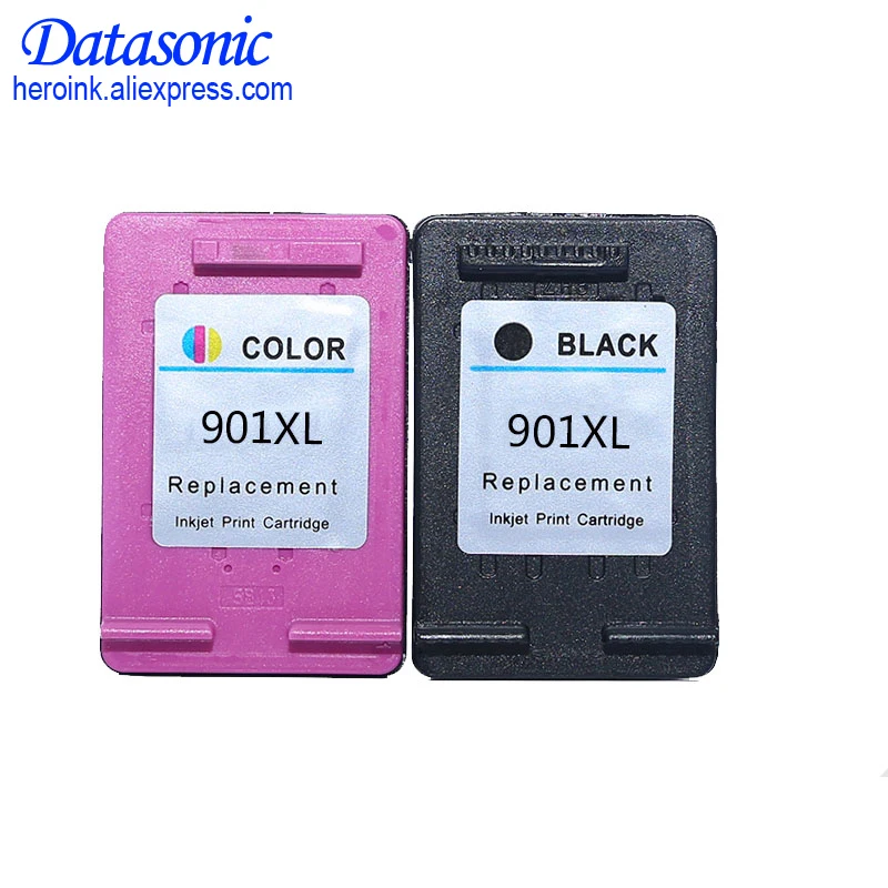 2pk 901 Cartridge Replacement For Hp 901 Xl Ink Cartridges For
