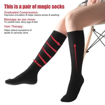 

New Men Women Comfortable Stockings Slim Fit Relief Soft Unisex Miracle Copper Anti-Fatigue Compression Stocking Shaping Stockin