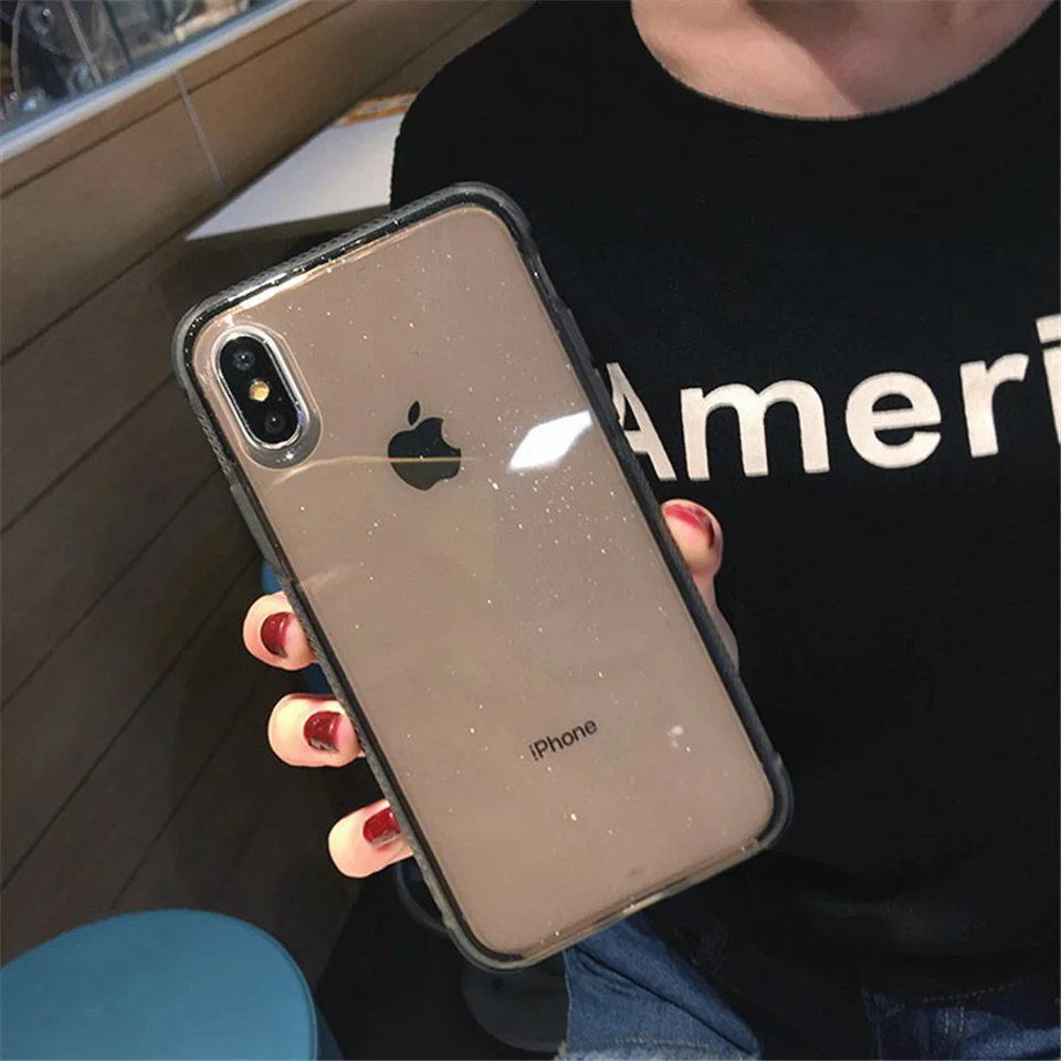 Lovebay однотонный Блестящий порошковый чехол для телефона для iPhone 11Pro Max 6 6s 7 8 Plus X XR XS Max Мягкий ТПУ для iPhone 11 задняя крышка