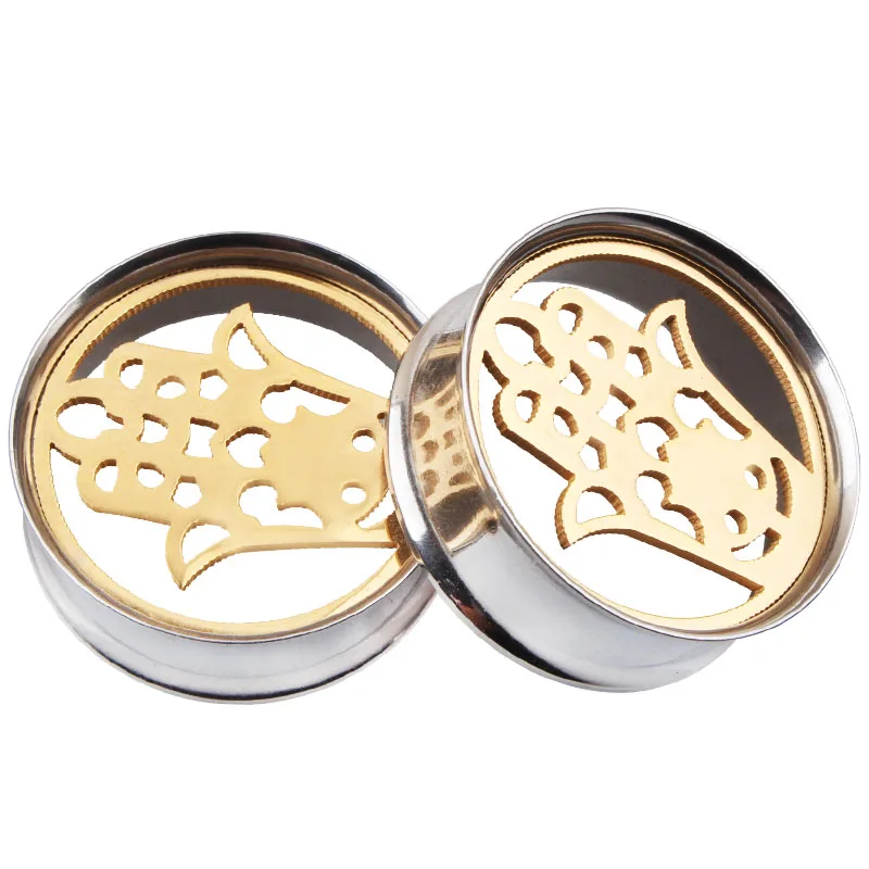 Copper Ear Gauges Silver Color Ear Plug Earrings Gauges Body Piercing