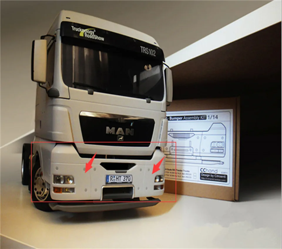 Tamiya Truck Option Part Front Bumper Kits For 1/14 Scale Rc Truck MAN