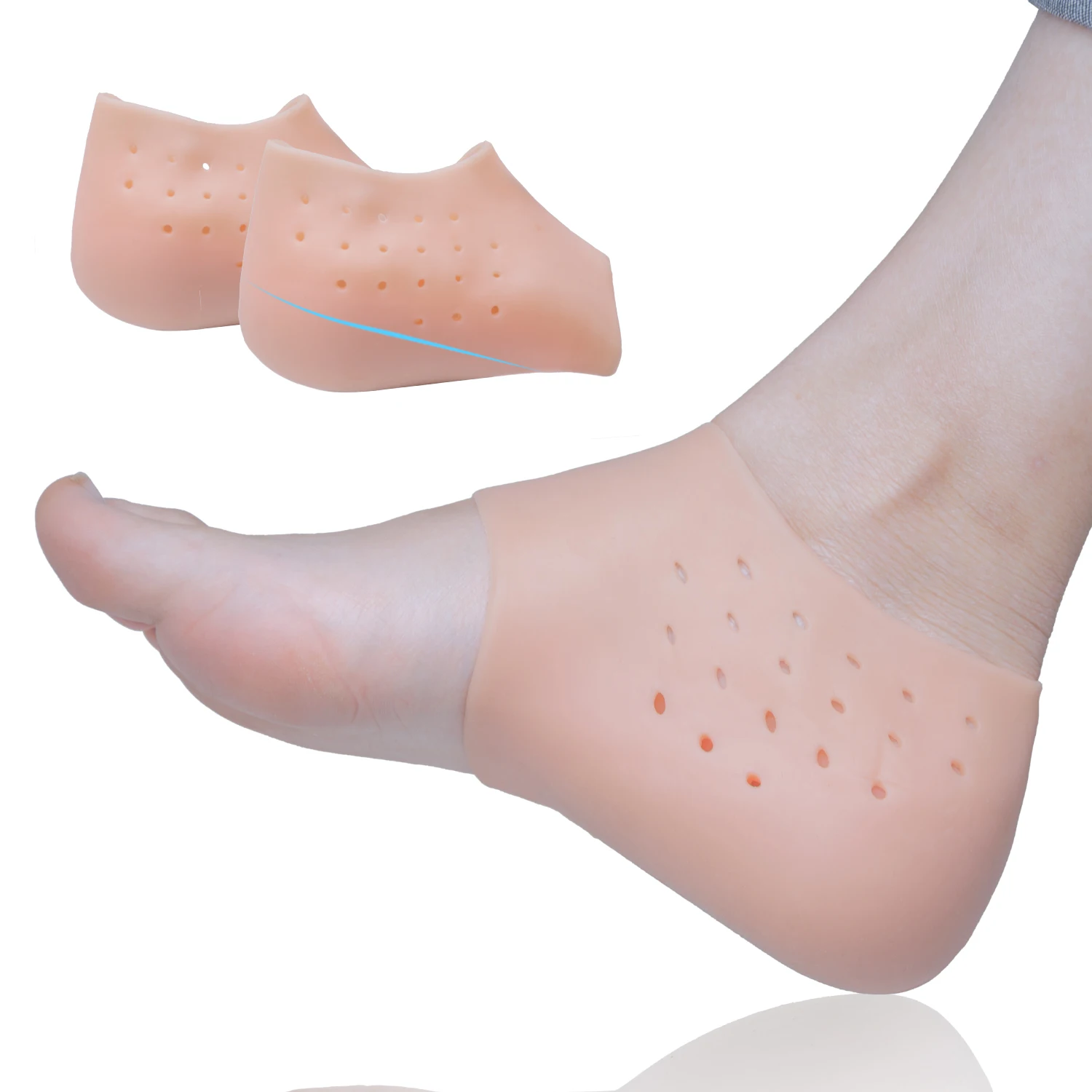 Orthopedic Height Increase Insoles Massaging Invisible Half Silicone