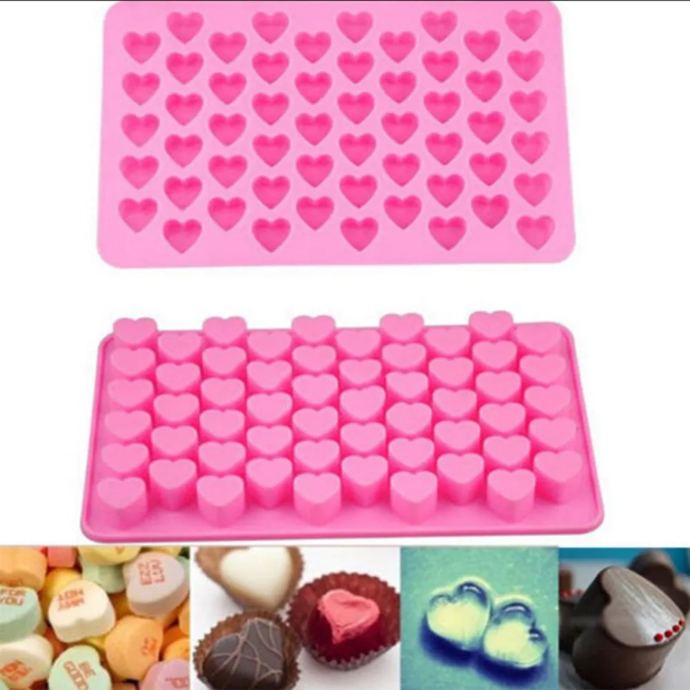 Hot 55 Heart Cake Chocolate Cookies Baking Mould Silicone Mold Tray Home Cooking Baking Pastry DIY Tools N26c Hot 55 Heart Cake Chocolate Cookies Baking Mould Silicone Mold Tray Home Cooking Baking Pastry DIY Tools N26c