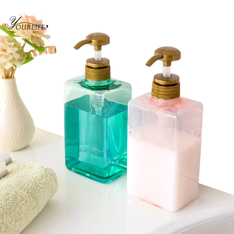 

OYOURLIFE Creative Transparent Liquid Soap Dispensers Pump Shower Shampoo Bottle Hand Sanitizer Container Bathroom Accessories