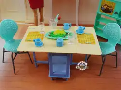 Мебель для куклы Барби оригинальный дом игрушечные лошадки кухня интимные аксессуары модницы мечта столовая посуда в добром игрушечный