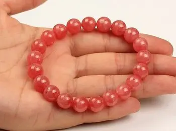 

Top Quality Natural Ice Rhodochrosite Gemstone Beads Bracelet AAAA 9 MM For Woman Healing Stone AAAAA