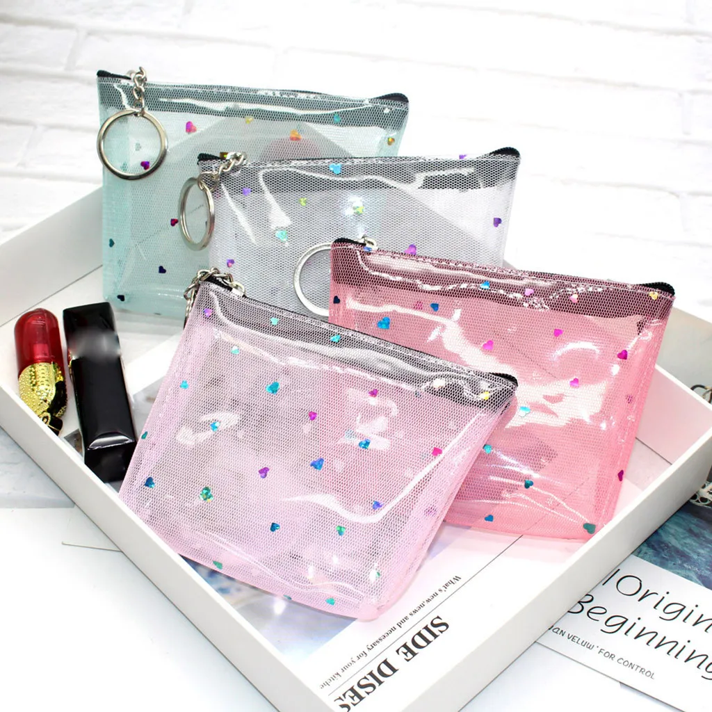 2019 New Arrival PVC Jelly Coin Purse Small Transparent Bag For Women Waterproof Mini Money Bags Cute Zipper Carteira Feminina