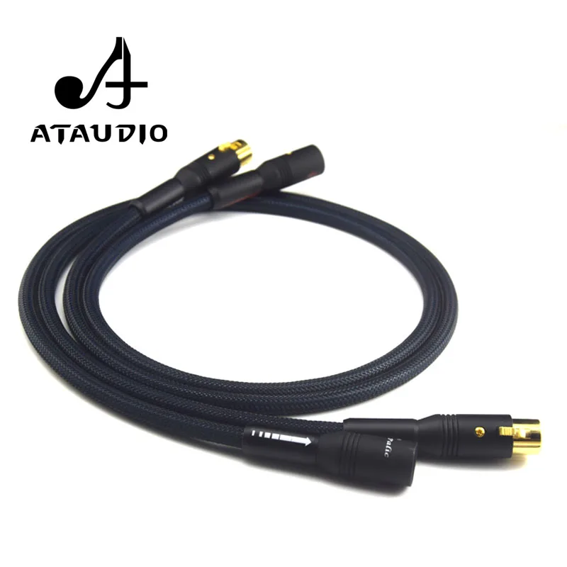 ATAUDIO Silver Plated Hifi XLR Cable Hi-end G5 Hifi 2 XLR Male to 2 XLR Female Cable