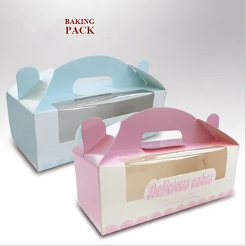 

PRICED TO SELL Bakery Rectangle Packing Box with see through window, donut box packaging cupcakes pastry box