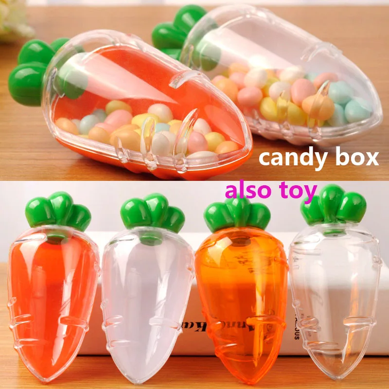 24pcs Clear Plastic Radish Packaging Boxes For Chocolates Baby