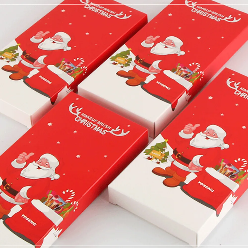 ISHOWTIENDA 10 шт. Рождественский дизайн макияж рождественские подарки и красота кисти