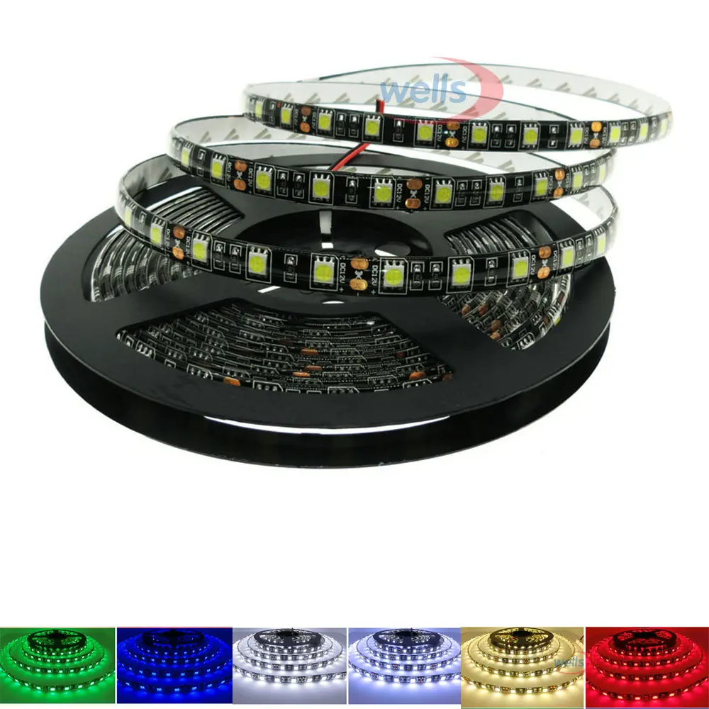 Светодиодная лента 12 В постоянного тока 5050 SMD 5 м 60 светодиодный s/M IP20 IP65
