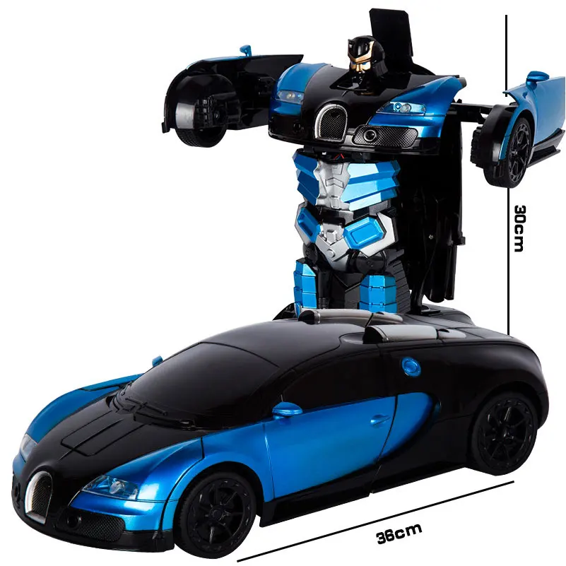 2,4 г Индукционная деформация радиоуправляемые машины Трансформация Робот-автомобиль игрушечный светильник Электрический робот модели игрушки для детей Подарки