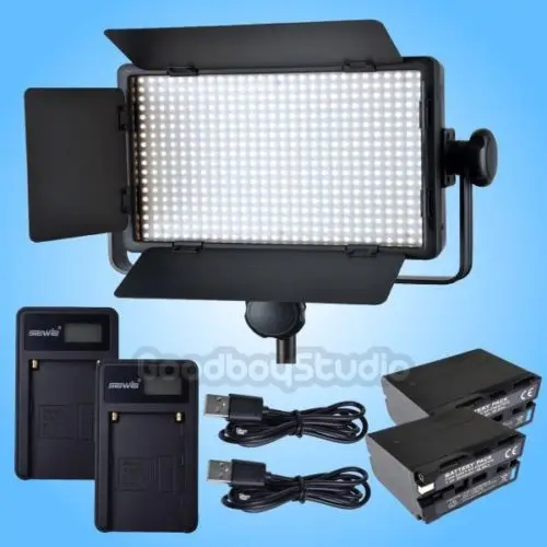 

Godox LED500C Video LED Light Panel w/ Remote + 2X 6600mAh Battery + 2X Charger