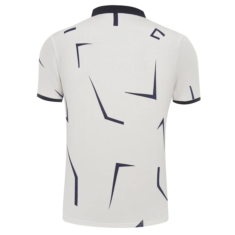  Men polo top summer print short-sleeved polo shirt cotton slim geometric pattern classic business c