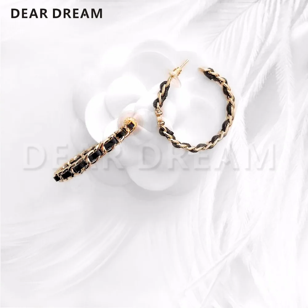 

Fashion Classic Leather Thread Hoop Earrings Fashion Jewelry for Women Girls Jewelry Trendy Earrings Gift
