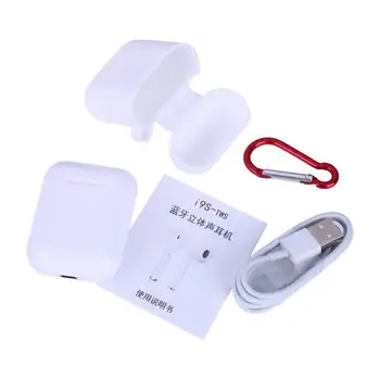 

Bluetooth Headset White In-ear Headphone Hands Free Headset for Mobile Phone Tablet Notebook