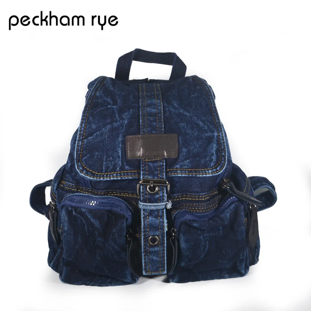 PECKHAMRYE School Bagpack for Girls denim backpack Women Backpacks