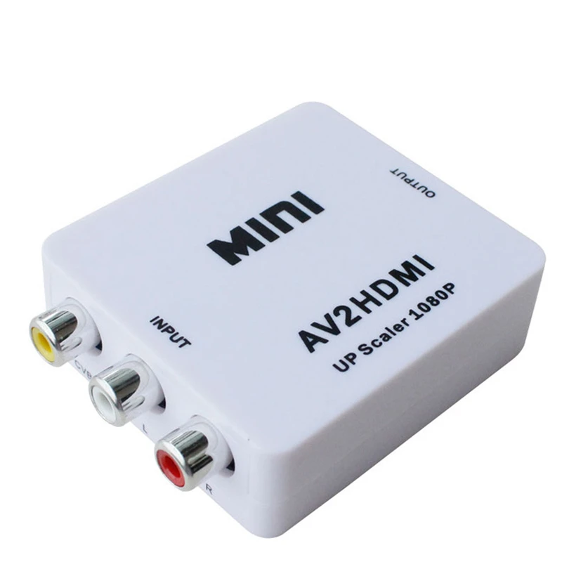 Trumsoon AV RCA to HDMI 720/1080p UP Scaler AV2HDMI Converter CVBS L/R Video Adapter for TV-box PS3 PC Projector