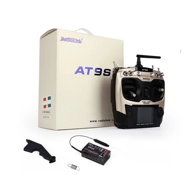 

RadioLink 2.4G 9CH AT9S transmitter with R9DS receiver RC radio system AT9 updated remore control for helicopter aircraft drone