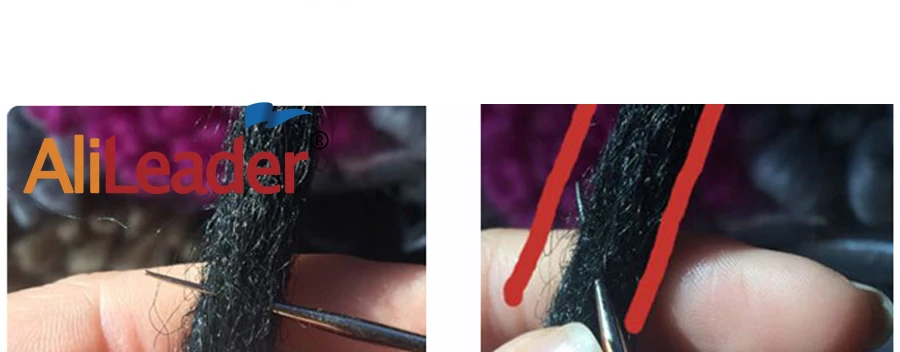 Alileader, вязальный крючок для дредов парик игла 1/2/3 крюковые иглы наращивание волос инструмент оплёточный станок 0,5 мм/0,75 мм бамбука держатель иглы