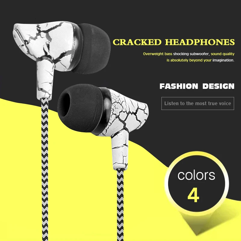 

in-E Sport Wired Super Bass 3.5mm Crack Earbud with Microphone Hands Free Headset for MP3 MP4