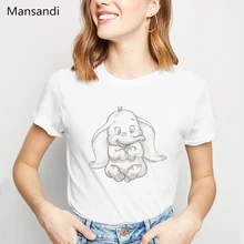 Dumbo The Sdorable Elephant Sketch Print T-Shirt women clothes 2019 vogue funny t shirt femme tumblr tops tee female t-shirt Dumbo The Sdorable Elephant Sketch Print T-Shirt women clothes 2019 vogue funny t shirt femme tumblr tops tee female t-shirt