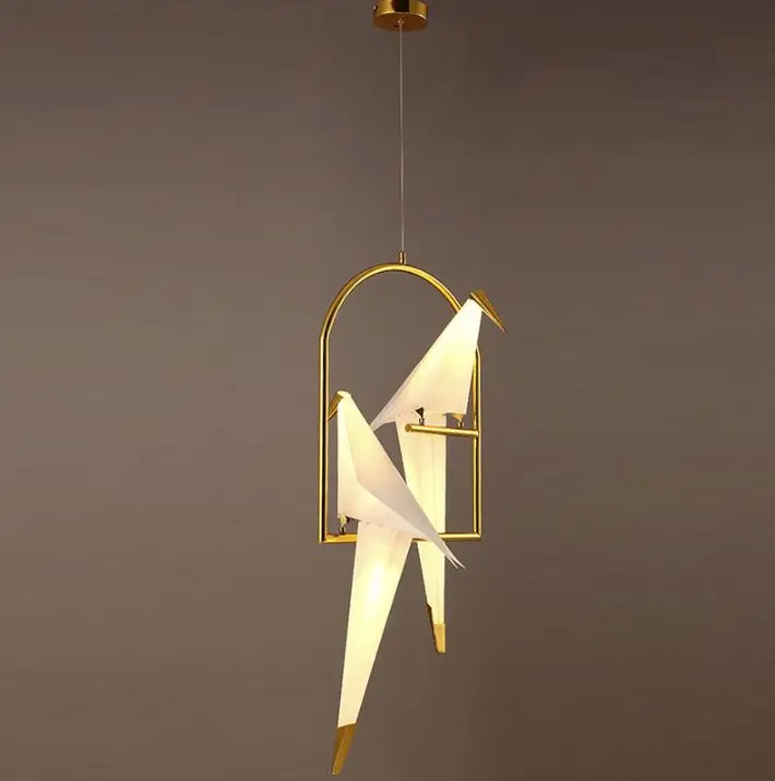 Us 735 30 Offmodern Thousand Paper Crane Shape Led Guest Restaurant Chandelier Paper Folding Bird Bedroom Creative Personality Fashion Lamp In