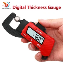 QSTEXPRESS 0-12,7 мм композитный цифровой толщиномер микрометра из углеродного волокна