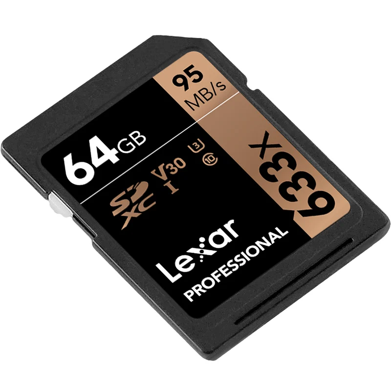 Lexar 16G 32GB SDHC карта U1 64GB 128GB U3 sd-карта SDXC карта памяти C10 95 м/с 633x для 1080p 3D 4K видеокамера