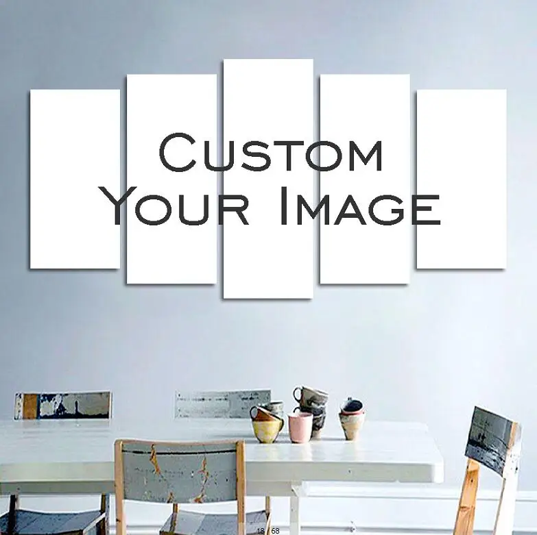 

Customized Prints Painting Custom Made Canvas Picture 5 Panel Modular Home Decor Wall Are Picture With Frame