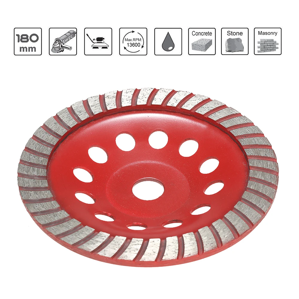 180 мм 7 "шлифовальный диск алмазный сегмент шлифовальные круги шлифовальные станки чашки абразивные инструменты 22 отверстие для бетонный